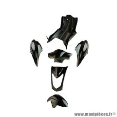 Kit carrosserie carénage noir brillant 6 pièces pour Kymco Agility 50 mono-selle