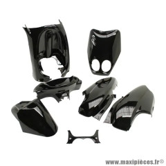 Kit carrosserie carénage noir 7 pièces pour MBK Ovetto 2002-2007 / Yamaha Neos 2002-2007
