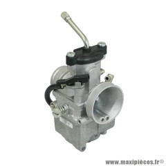 Carburateur Dellorto Dellorto boisseau plat - montage souple - sans graissage - starter à levier pour Scooter, Mécaboite, Mobylette, Maxi Scooter, Moto, Quad, karting