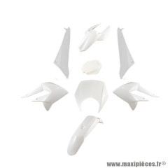 Kit carrosserie blanc 8 pièces pour Derbi Senda DRD Racing 2011-2017