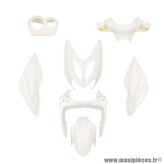 Kit carrosserie blanc 8 pièces pour scooter MBK Nitro / Yamaha Aerox