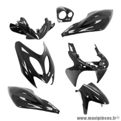 Kit carrosserie noir peint (7 pièces) pour scooter Nitro/Aerox 1997-2012