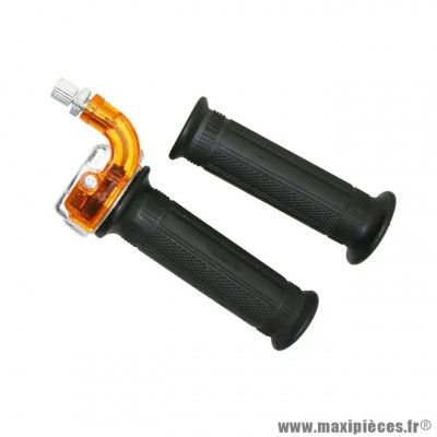 Poignée de gaz chrome métal pour cyclo Targa Mini
