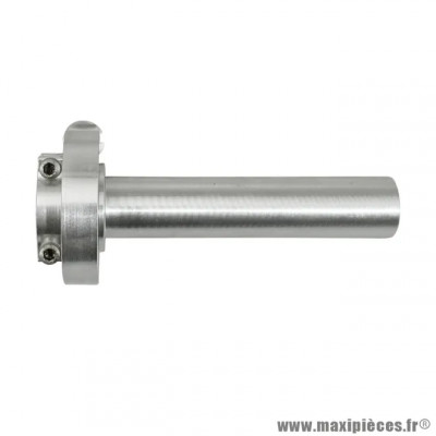 Poignée de gaz universelle aluminium CNC finition argent, vis creuse 10x1.25 incluse