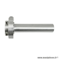 Poignée de gaz universelle aluminium CNC finition argent, vis creuse 10x1.25 incluse
