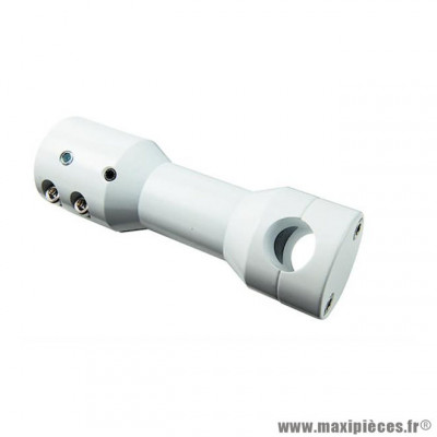 Potence alu blanc pour MBK 50 Booster / Yamaha 50 BWS