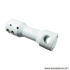 Potence alu blanc pour MBK 50 Booster / Yamaha 50 BWS