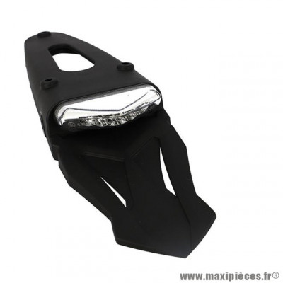 Support de plaque/garde boue/bavette arrière homologué CE avec feu transparent 9 leds