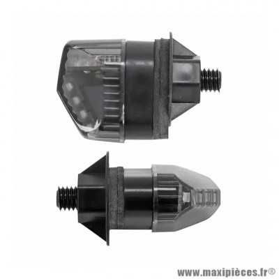Paire de clignotants homologués à LED noir pour Piaggio MP3 400 / 500cc