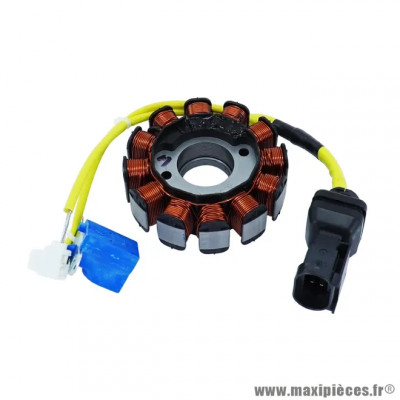 Stator allumage 12 poles 150w adaptable pour maxi scooter 125cc Piaggio X7, X8, X9, Liberty, LX, ET4, Vespa GTS, Peugeot Looxor, Aprilia Atlantic, Gilera Nexus