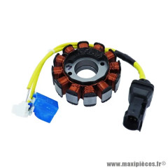 Stator allumage 12 poles 150w adaptable pour maxi scooter 125cc Piaggio X7, X8, X9, Liberty, LX, ET4, Vespa GTS, Peugeot Looxor, Aprilia Atlantic, Gilera Nexus