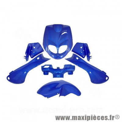 Kit 7 pièces carrosserie bleu métal pour scooter Peugeot Trekker
