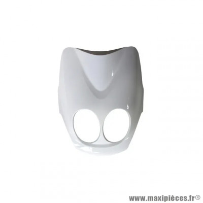 Tablier avant blanc brillant pour scooter MBK 50 Ovetto 2008-2014 / Yamaha 50 Neos 2008-2014