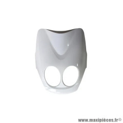 Tablier avant blanc brillant pour scooter MBK 50 Ovetto 2008-2014 / Yamaha 50 Neos 2008-2014
