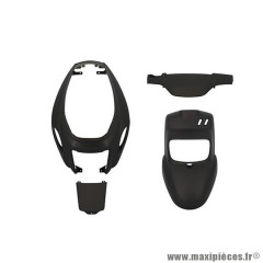 Kit carrosserie carénage noir mat (4 pièces) pour scooter MBK 50 Booster et Yamaha 50 BWS 2004-2017