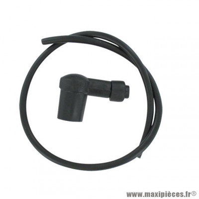 Kit fil de bougie diamètre 6mm 90° noir (50cm)