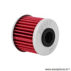 Filtre à huile Hiflofiltro HF117 38x36mm pour Honda 700 Integra 2012-2014, 750 Integra 2014+, X ADV 2017+, 1000 Africa Twin 2016+