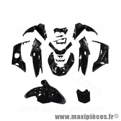 Kit carrosserie 10 pièces noir brillant pour Honda PCX 125cc 2014-2016