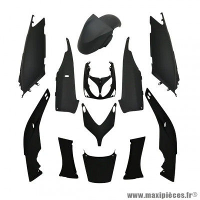 Kit carrosserie 12 pièces noir mat pour maxi-scooter Yamaha TMAX 500cc 2001-2007
