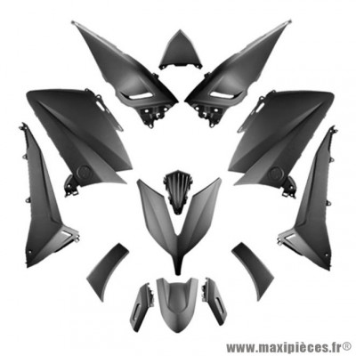 Kit carrosserie 14 pièces noir mat pour Yamaha TMAX 530cc 2015-2016