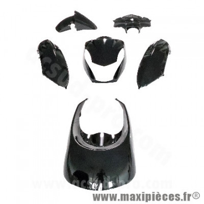 Kit carrosserie 6 pièces noir brillant pour scooter Peugeot Kisbee 2T et 4T