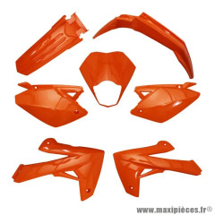 Kit carrosserie orange brillant (7 pièces) Rieju 50 MRT 2009+2021, MRT Enduro 2009+2021, MRT Pro 2009+2021, MRT SM 2009+2021
