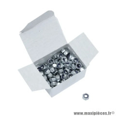 Ecrou 6 pans nylstop M5 frein zinc (boîte de 100 pièces)