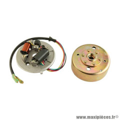 Stator allumage électronique 12v pour mobylette MBK 51, 88 (avec rotor)