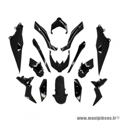 Carénage noir brillant 15 pièces pour Yamaha XMAX 125CC 2018-2022 / XMAX 300CC 2017-2022 / XMAX 400CC 2018-2020