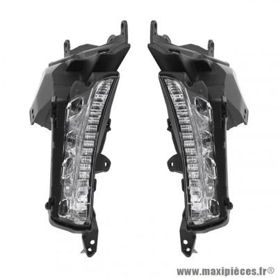 Clignotant transparent à LED homologué CE pour Yamaha TMAX 560 2020-2021 (la paire)