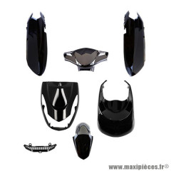 Carrosserie-carénage noir brillant 7 pièces pour scooter Peugeot Kisbee 2T et 4T 2010-2024