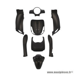 Carrosserie-carénage noir mat kit 8 pièces pour scooter SYM Fiddle 2 4T 2011-2014, SYM 125 Fiddle 2 2010-2014