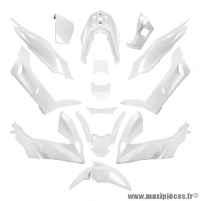 Kit carrosserie 15 pièces blanc perle pour Honda PCX 125 cc 2021-2024