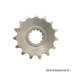 Pignon de chaine 15 dents 420 pour moteur 50 à boite Minarelli am6 50cc