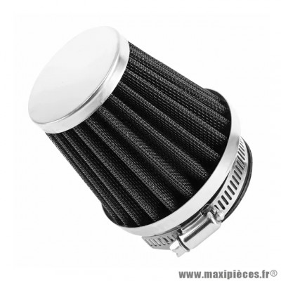 Filtre à air type KN chrome diamètre 52 mm