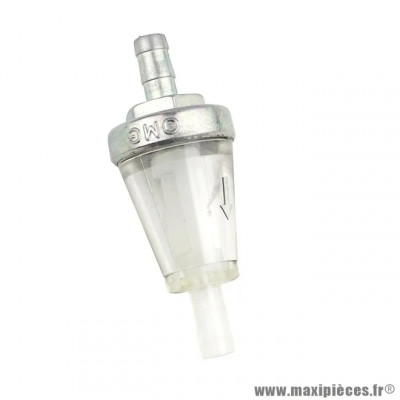 Filtre à essence conique 6 mm transparent-argent