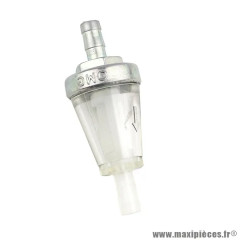 Filtre à essence conique 6 mm transparent-argent