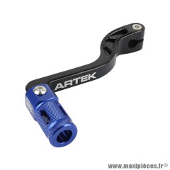 Sélecteur de vitesse alu CNC noir-bleu (pliable) pour Derbi 50 Senda, Gilera 50 SMT, RCR-Aprilia 50 SX, RX