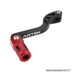 Sélecteur de vitesse alu CNC noir-rouge (pliable) pour Derbi 50 Senda, Gilera 50 SMT, RCR-Aprilia 50 SX, RX