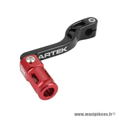 Sélecteur de vitesse alu CNC noir-rouge (pliable) pour Minarelli 50 AM6, Beta 50 RR, Rieju 50 MRT, Sherco 50 SM-R, SE-R