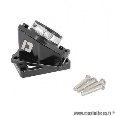 Pipe d'admission DOPPLER VORTEX adapt. AM6 pour carbu type PWK + réducteur 24 noir