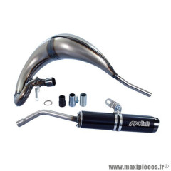 Pot 50 à boîte 200.0501 silencieux noir (passage haut) pour Fantic 50 Enduro XE, Motard XM 2021+ Euro 5