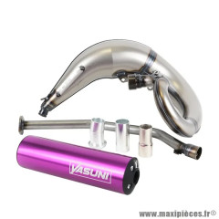 Pot 50 à boîte TUB807TF-94 verni silencieux violet pour Derbi 50 DRD, X-RACE, X-TREME R, Gilera 50 RCR, SMT, Aprilia 50 RX, SX