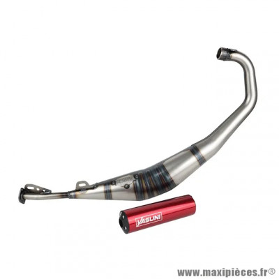 Pot 50 à boîte TUB808TE silencieux rouge pour Beta 50 RR, Rieju 50 MRT, SMX, RMX, Peugeot 50 XPS, XP6, MBK 50 X-Limit, Yamaha 50 DTR, Fantic 50 XE