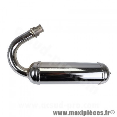 Pot d'échappement chrome à bride pour MBK 40, 51, 88 (non homologué)