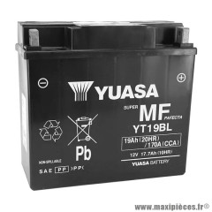Batterie 12V 19 Ah YT19BL YUASA ACTIVEE EN USINE