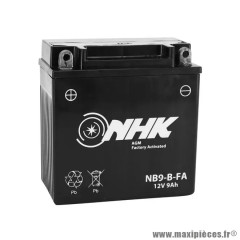 Batterie 12V 9 Ah NB9-B FA SANS ENTRETIEN PRETE A L'EMPLOI