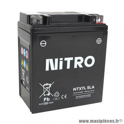 Batterie 12V 6 Ah NTX7L SLA sans entretien prête à l'emploi