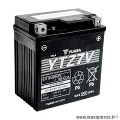 Batterie 12V 6 Ah YTZ7V Activée en usine prête à l'emploi
