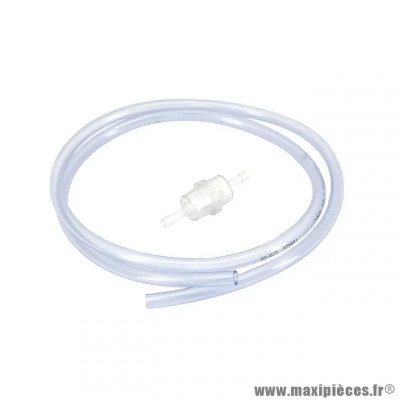 Kit de durite essence 5x8 transparent avec filtre cylindrique D6 (1M)